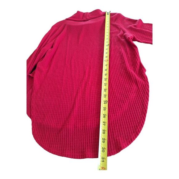 ANDREW MARC SPORT Brushed Waffle Dolphin Hem Turtleneck Top Tunic Cowl Neck XL - Picture 14 of 16